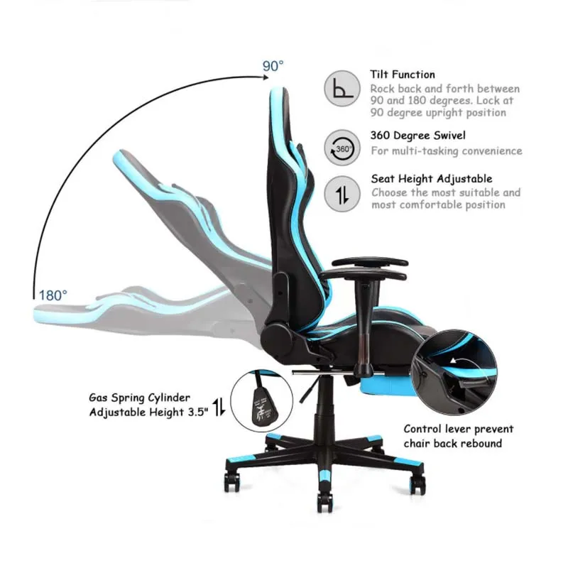 2 шт. в комплекте регулирующий регулятор для игрового стула на 180 градусов часть