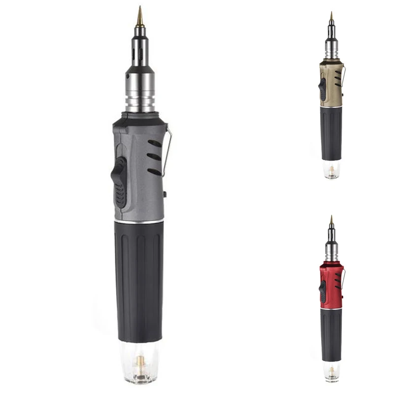 

Gas Soldering Iron 3-In-1 Multifunctional Auto-Ignition Adjustable Flame Butane Iron With Hot Air Flamethrower