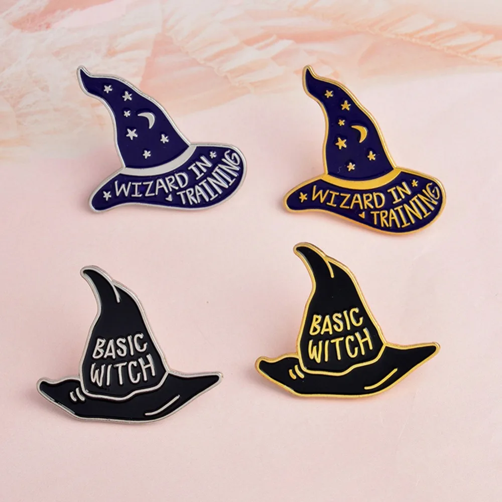 Мультяшный волшебник в обучении брошь ведьмы эмалированные булавки Пряжка