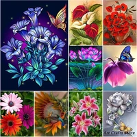sale 5d diy diamond painting flower embroidery full round square drill cross stitch kits landscape mosaic pictures home decor