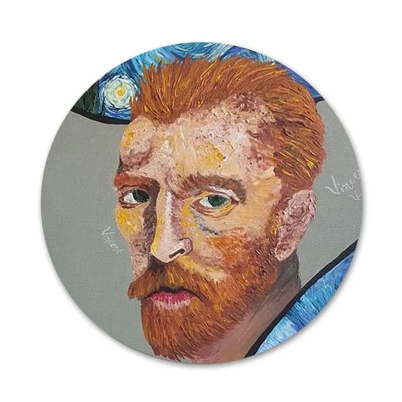 Винсент Ван Гог звездное небо картина маслом значки значок Металлические Значки