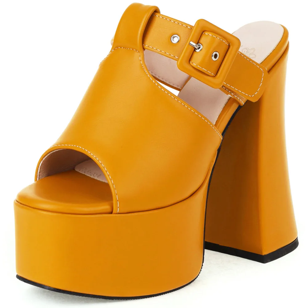 

DORATASIA Brand Design Female Summer Pumps Platform Thick High Heels Buckle Women Pumps Sexy Party Fashion Mules Shoes Woman