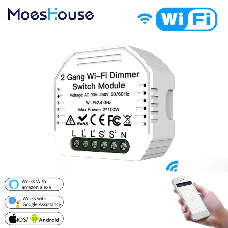 DIY WiFi смарт-светильник светодиодный диммер Smart Life/Tuya APP беспроводной модуль
