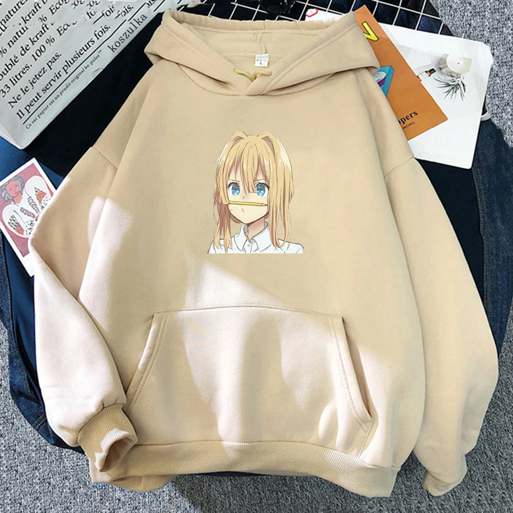 

Anime Violet Evergarden Hoodie Women Manga Oversized Gilbert Claudia Hoodies Female Violet Fleece Moletom Sweatshirts Pullovers