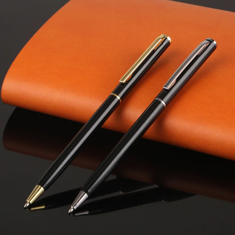 Простая металлическая шариковая офисная деловая ручка школьные канцелярские