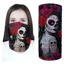 Уличные гетры для шеи Sugar Gothic Skull Pattern высокая эластичность