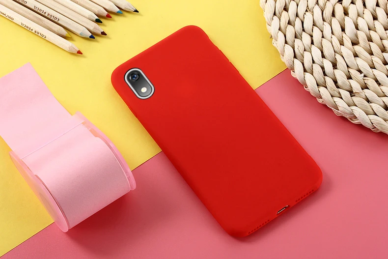 TRISEOLY простой однотонный Мягкий силиконовый чехол для Xiaomi Redmi 7A 7 A задняя крышка
