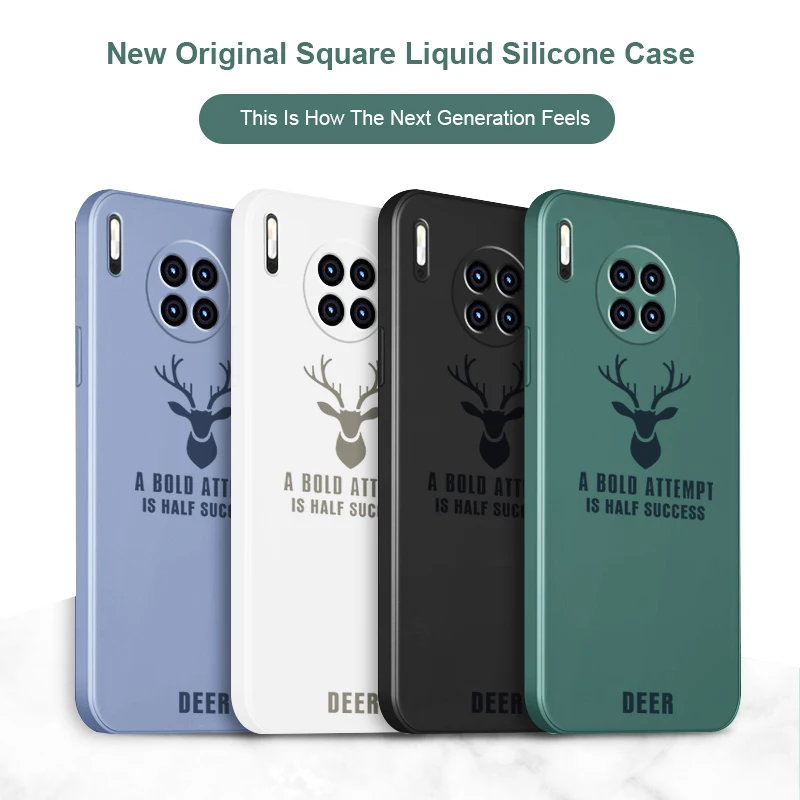 Роскошный квадратный Мягкий чехол из жидкого силикона для Huawei Mate 30 40Lite P20 P30 P40 Pro