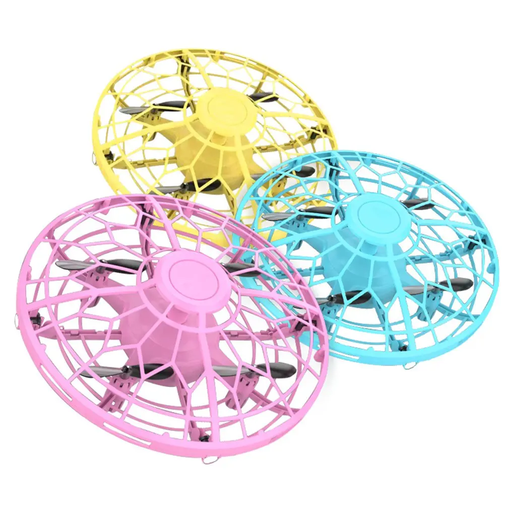 

Four-axis Helicopter UFO Aircraft Automatic Induction Sensor Flying Saucer Gesture Induction Mini Drone Kids Gift Three Color