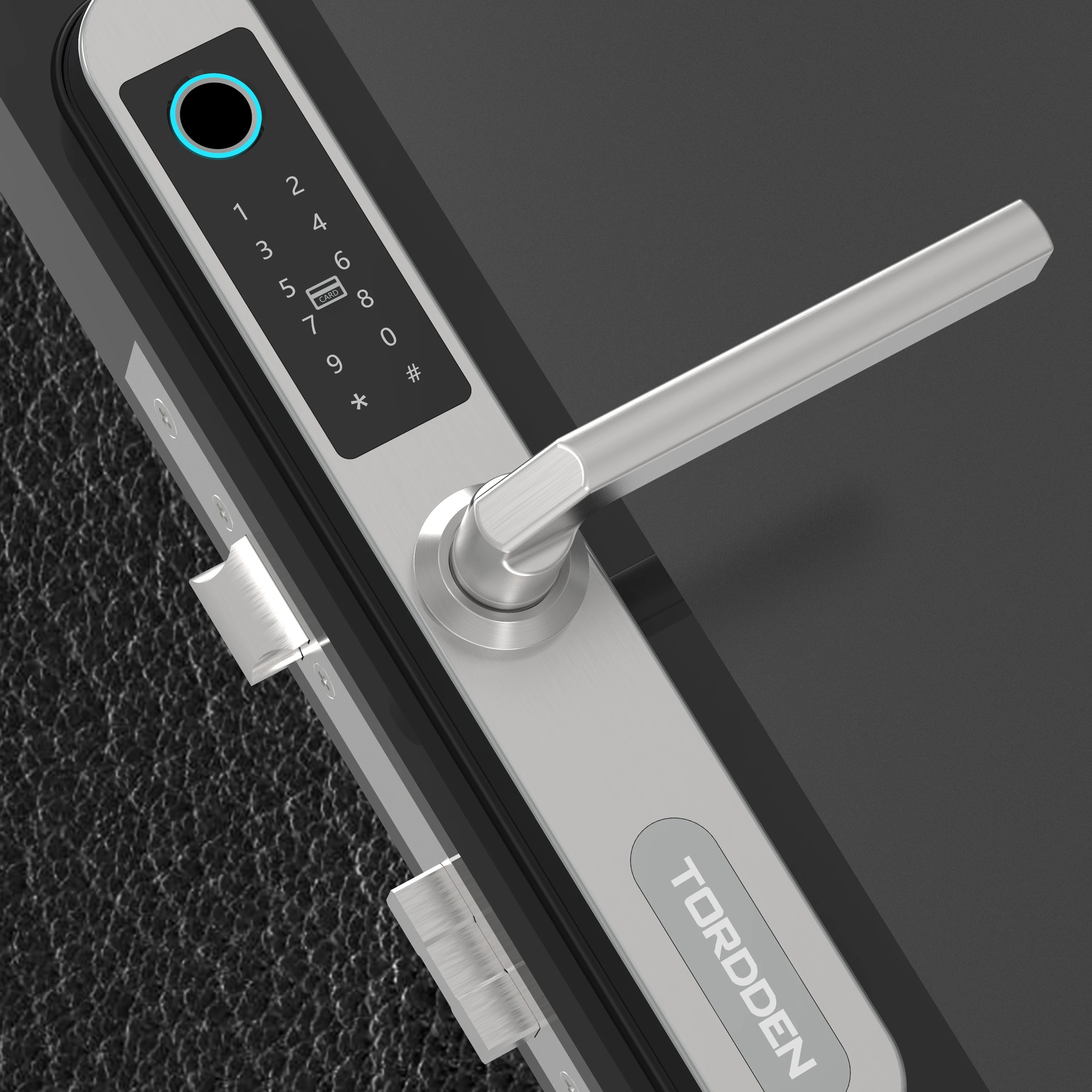 

TORDDEN Electronic Door Lock Waterproof Fingerprint Smart RFID Card Password Broken Bridge 304 Stainless Steel Door Lock E6900