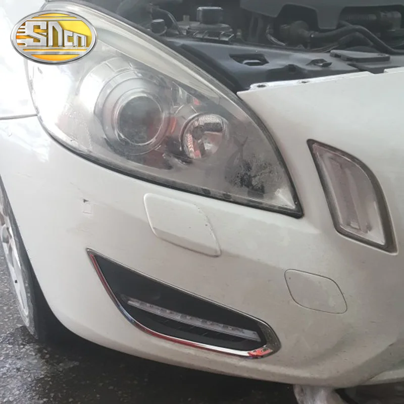 Для Volvo S60 V60 2011 2012 2013 светильник с Стиль реле Водонепроницаемый матовый АБС