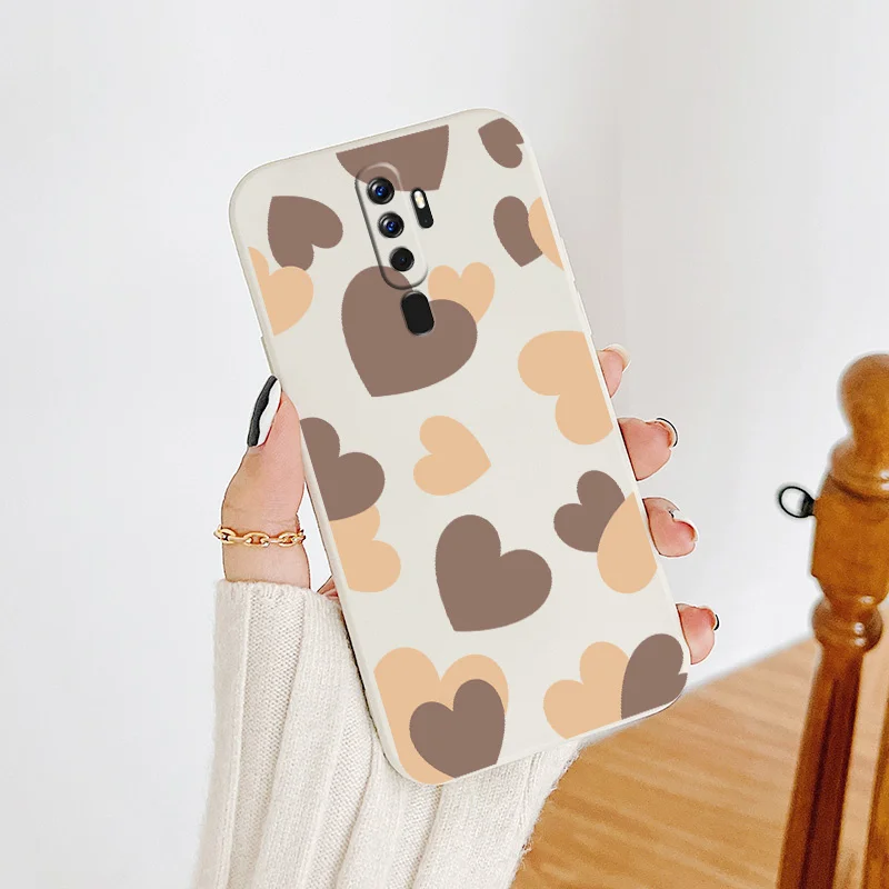 

Brown Heart Silicone Case For OPPO A11 A11X A11k A12 A12S A12e A5 A5S A3S A9 A7 A7X A8 A15 A15S A16 A31 A32 A33 Soft Phone Cover