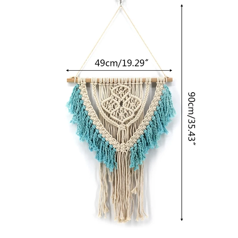 Макраме настенный подвесной гобелен Декор Бохо шикарный богемный тканый для