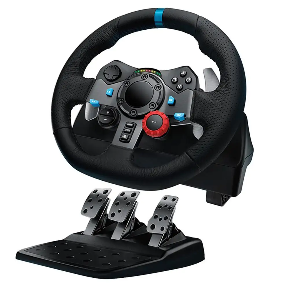 melhor Logitech G29 Jogo De Computador 900 ° Rotação Volante Força Motriz Motor Duplo Feedback Com Pedais Responsivos Para Ps4 Ps3 Pc