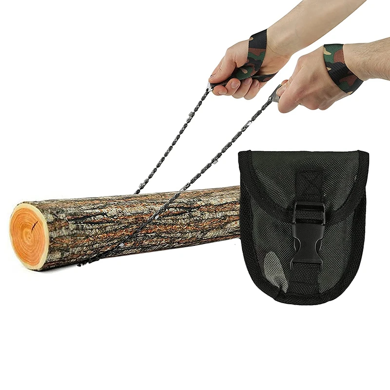 

Portable Hand Saw Emergency Survival Chain Saw with Camouflage Bag for Camping Hunting Hiking