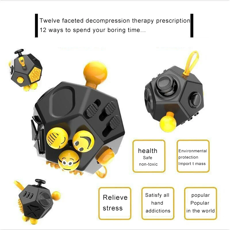 Decompression Toy Cube Anti Stress Ring Relief Anxiety Color Wooden Cubes Creative Toys | Дом и сад