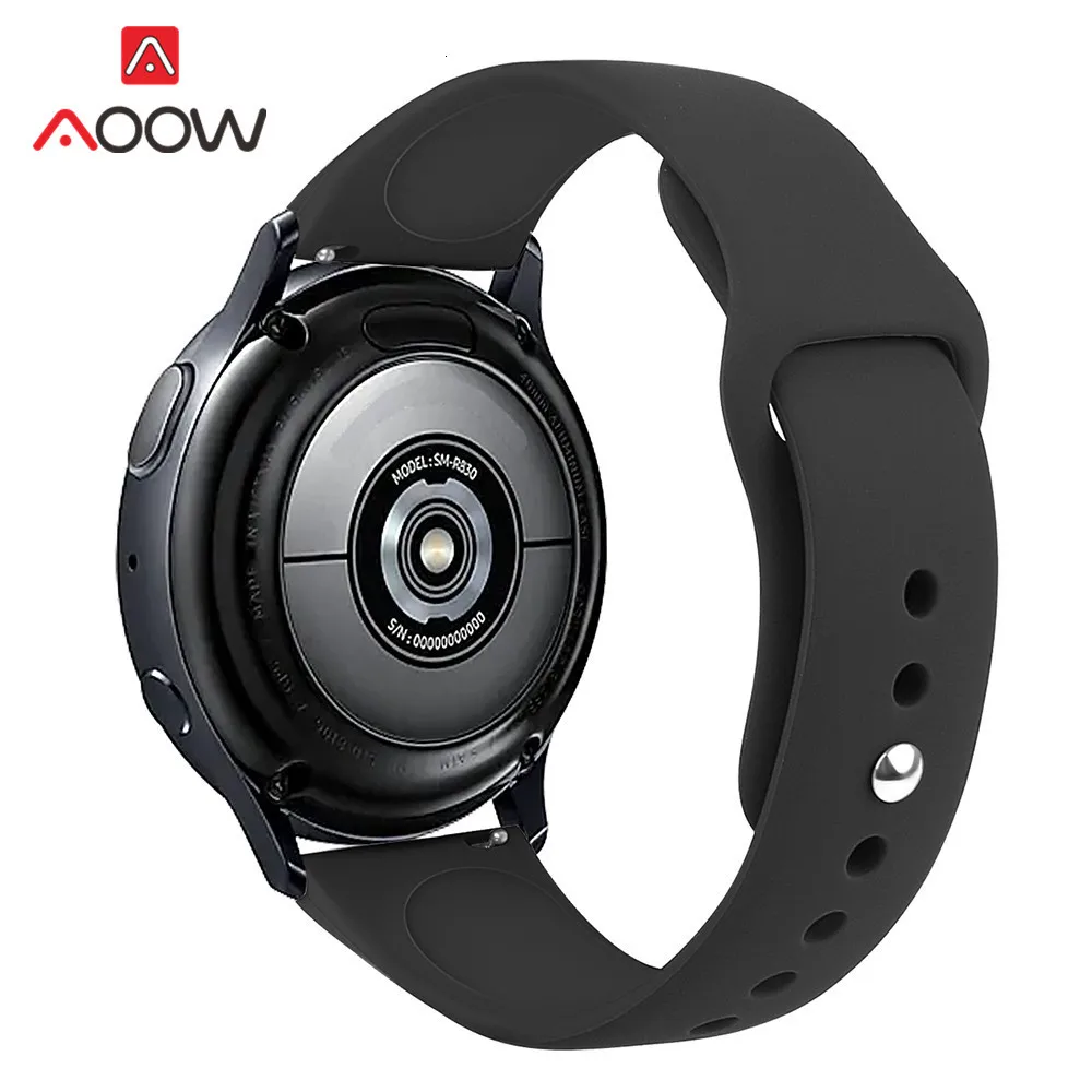 20 мм 22 мм силиконовый ремешок для samsung Galaxy Active 2 40 мм 44 мм gear S2 S3 ремешок для браслета для Galaxy Watch 42 мм 46 мм