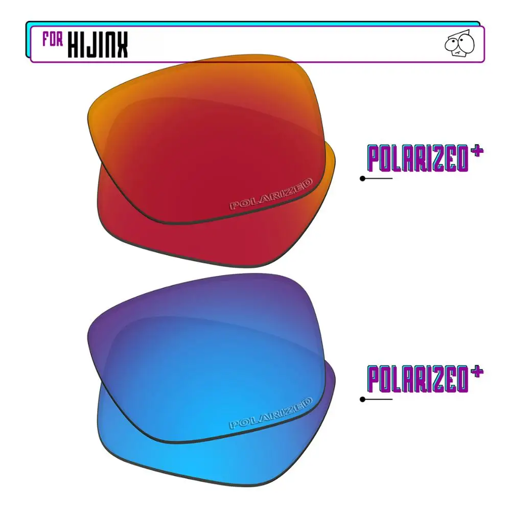 

Поляризованные Сменные линзы EZReplace для солнцезащитных очков Oakley Hijinx-BlueP Plus-RedP Plus