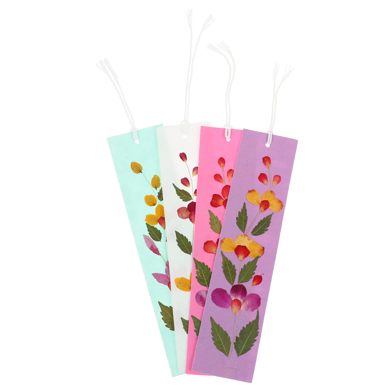 

4 шт. креативные настоящие сушеные цветы, закладки для книг, подарки для путешествий, материалы «сделай сам» (случайный цвет)