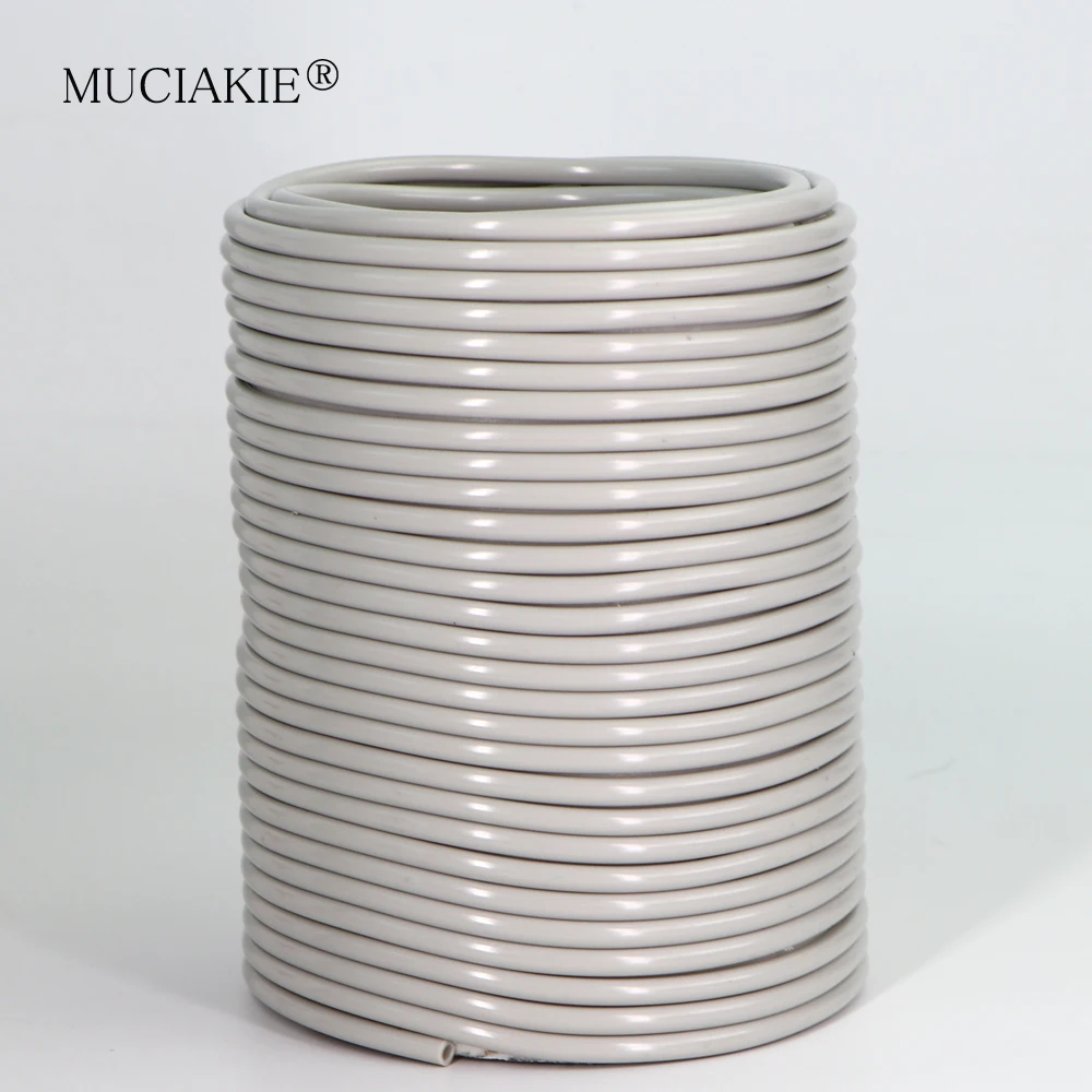 MUCIAKIE 1/4 ''Micro PVC садовый шланг для полива воды 4/7 мм серовато-белая труба трубы