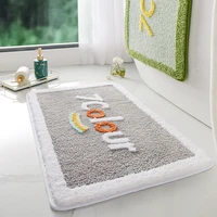 non slip bath mats flocking bath mat absorbent microfiber bathroom rug home entrance door mat super soft shower bath carpet