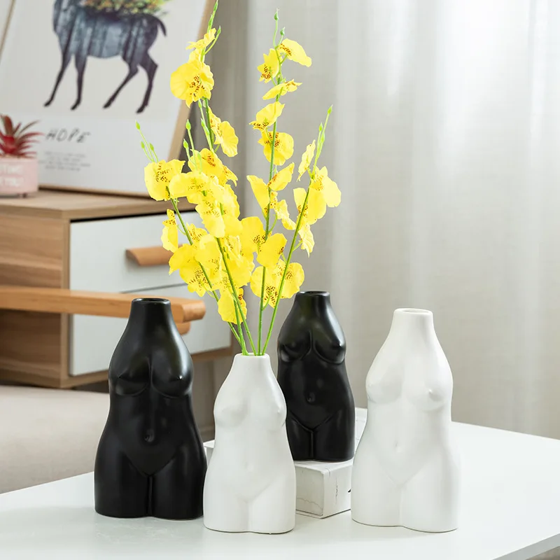 

Body Flower Vases Feminine Curve Vases Unique Decorative Creative Floral Ceramic Vases for Modern Bohemian Home Decoration