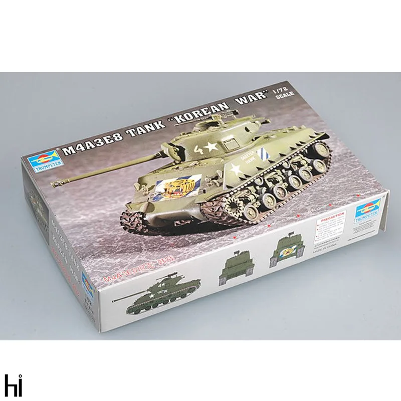 Trumpeter 1/72 07229 M4A3E8 пластиковая Сборная модель среднего танка в Корейском стиле Sherman |