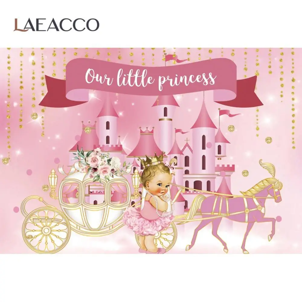 Розовые фоны принцессы фотографии замок спортивные шаровары в Золотой горошек