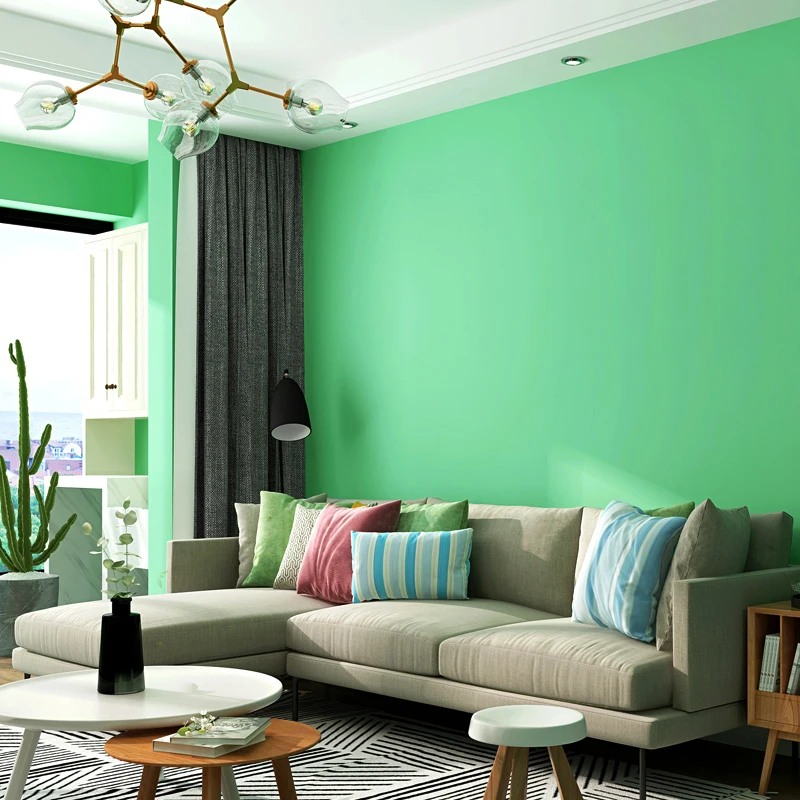 Современные водонепроницаемые однотонные Настенные обои домашний декор модные