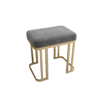single sofa stools wrought iron light luxury phnom penh nail stool flannel material soft chairs living room salon furnitures