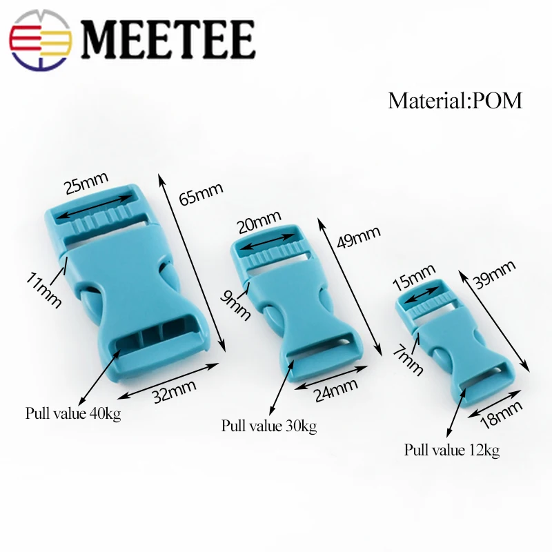 Пряжка Meetee 15/20/25 мм пластиковая цвет в ассортименте 30 шт | Дом и сад