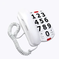 Amplified Landline Phone Corded Desk Telephone with Large Buttons  Loud Ringer  Speed Dial Memory  for Hearing Impaired Seniors