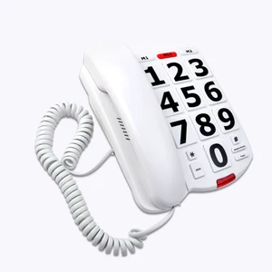 amplified landline phone corded desk telephone with large buttons loud ringer speed dial memory for hearing impaired seniors free global shipping