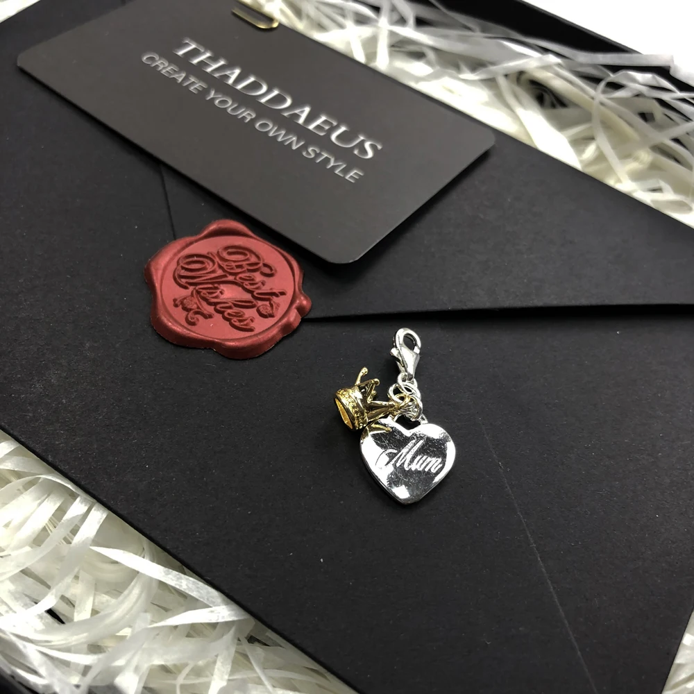 Подвеска в виде сердца для мамы с короной подвеска всех мам 925 пробы Серебряный