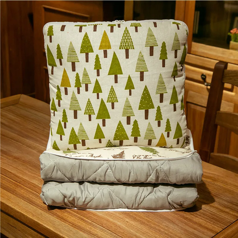 Льняное одеяло подушка 2 в 1 офисное кондиционер мультяшная автомобильное