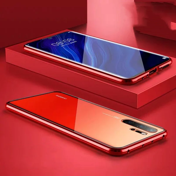 Red Двусторонний чехол с магнитной адсорбцией на 360 градусов для huawei Honor 20 P30 P20 Lite Pro 10 8X 9X View 20 V20 чехол для телефона - Цвет: Red