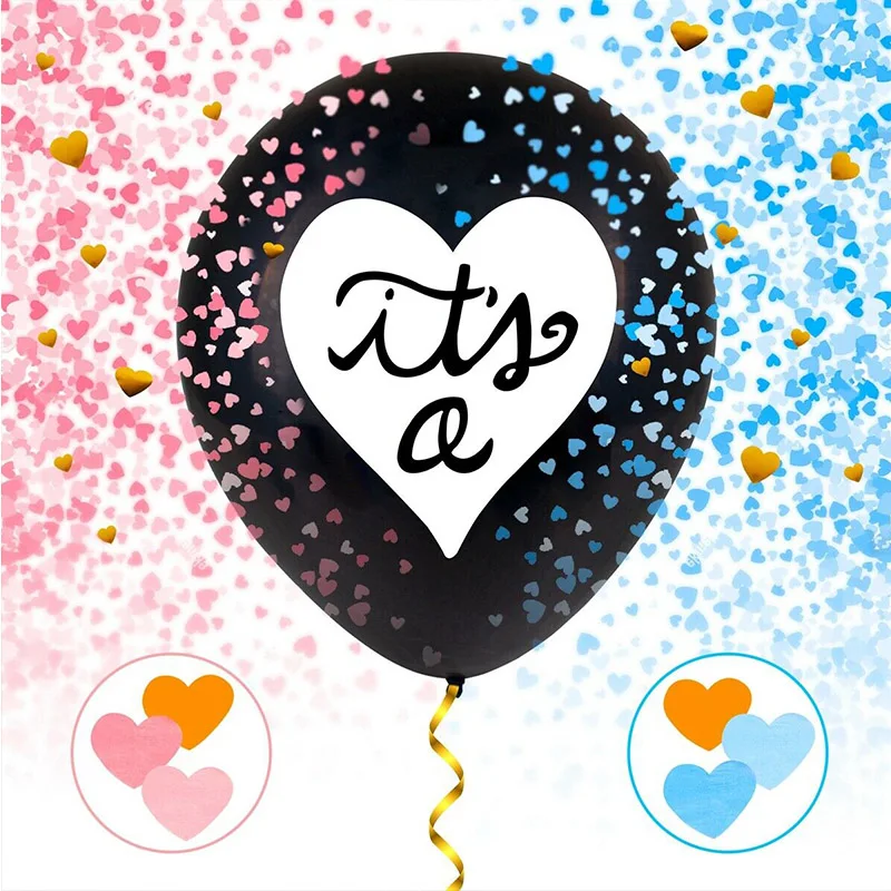 

Baby Gender Reveal Party Supplies Set Foil Latex Confetti Balloons Baby Shower Decor TY53