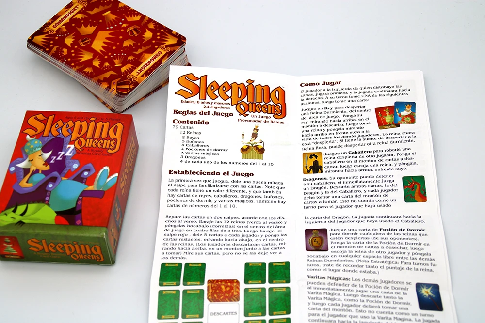 

Sleeping Queens English Board Game for Adult Kid Family 79 Cards Deck Card Game For 2-5 Players Instructions Toy with Guidebook
