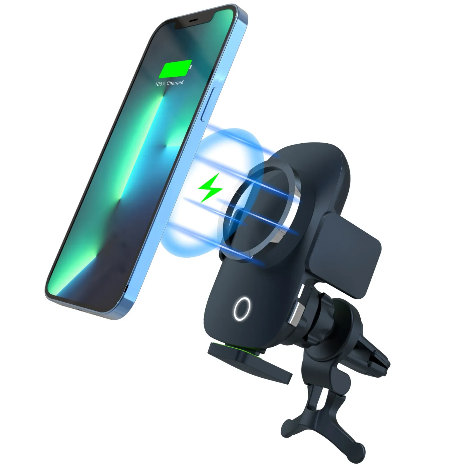 

15W Dashboard Phone Holder for Car【360° Widest View】9in Flexible Long Arm for Samsung Note 8 10 S10 Car Magnetic Wireless Stand
