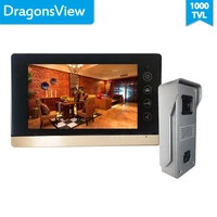 dragonsview video door phone 7 inch home intercom system unlock monitoring talk hd monitor with doorbell camera