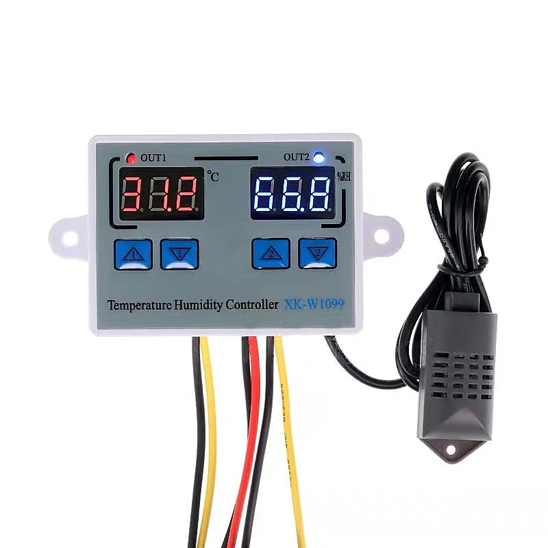 12/24/110-220V XK-W1099 Digital Control Temperature Microcomputer Thermostat Switch Temperature Detector Greenhouse Monitoring