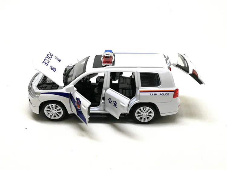 Новинка 1:32 литая под давлением литая модель автомобиля Toyota Land Cruiser, звуковой светильник, игрушечные машинки для детей, подарки для друзей