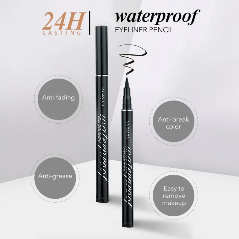 Карандаш для подводки глаз прочный водонепроницаемый легкое удаление подводка