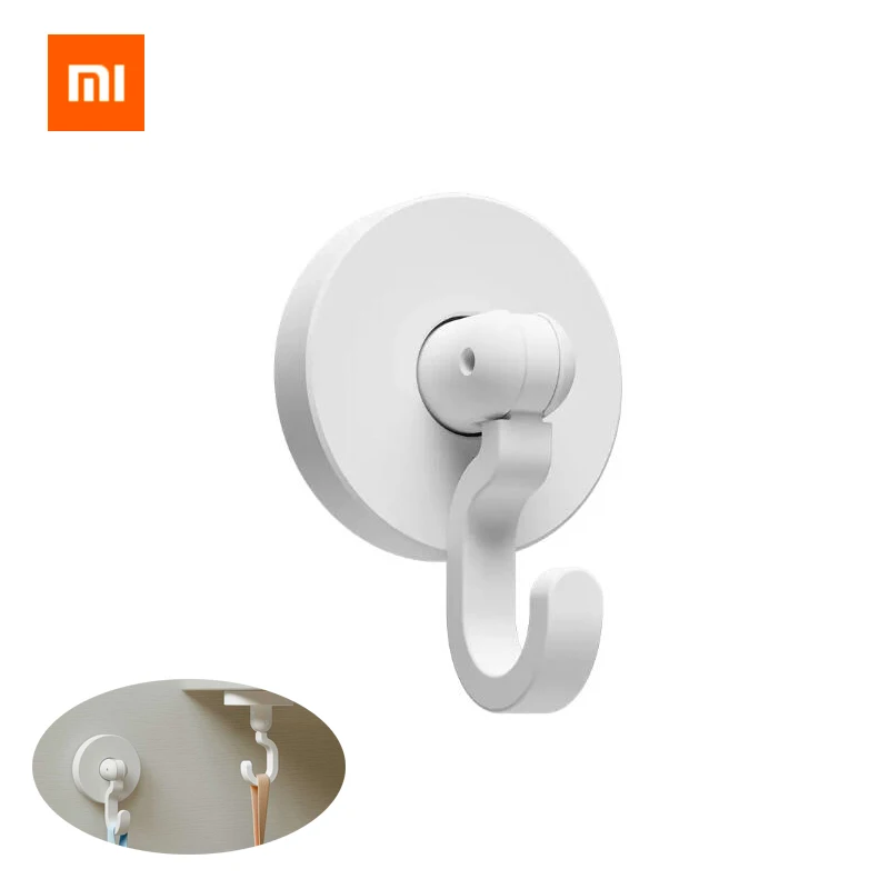 

Xiaomi Qualitell Rotating Hook 360 Degree Plane Rotation 180 Degree Vertical Flip Strong Adsorption Bearing 3kg 6pcs/bag