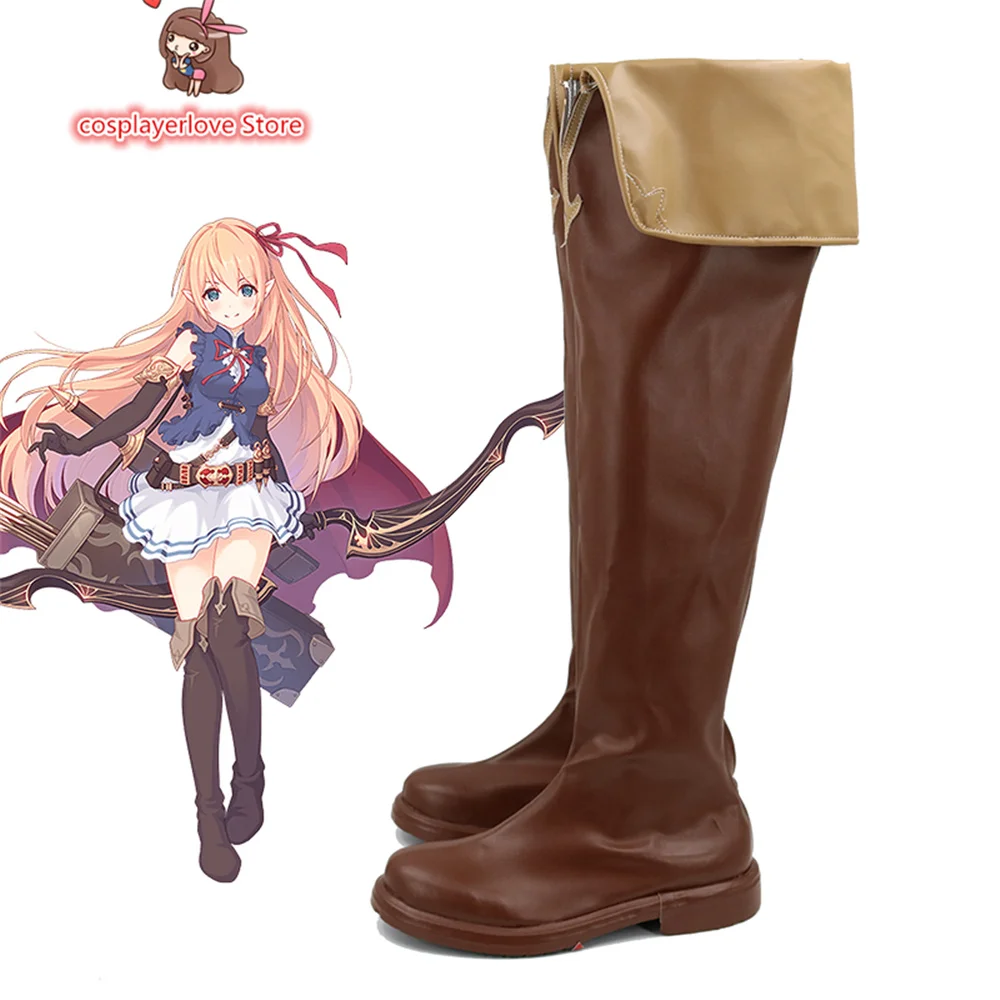 Принцесса Connect! Re:Dive Arisa Обувь для косплея Сапоги Хэллоуин Карнавал Косплей