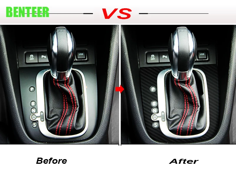 Переключатель передач из углеродного волокна для салона автомобиля