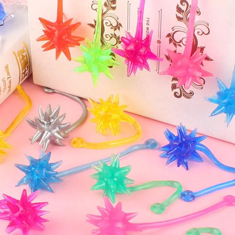 

1pcs Elastic Stretchable Sticky Meteor Hammer Climbing Tricky Sticky Hand Toy Anti-stress Fun Sticky Handball Children's Toy