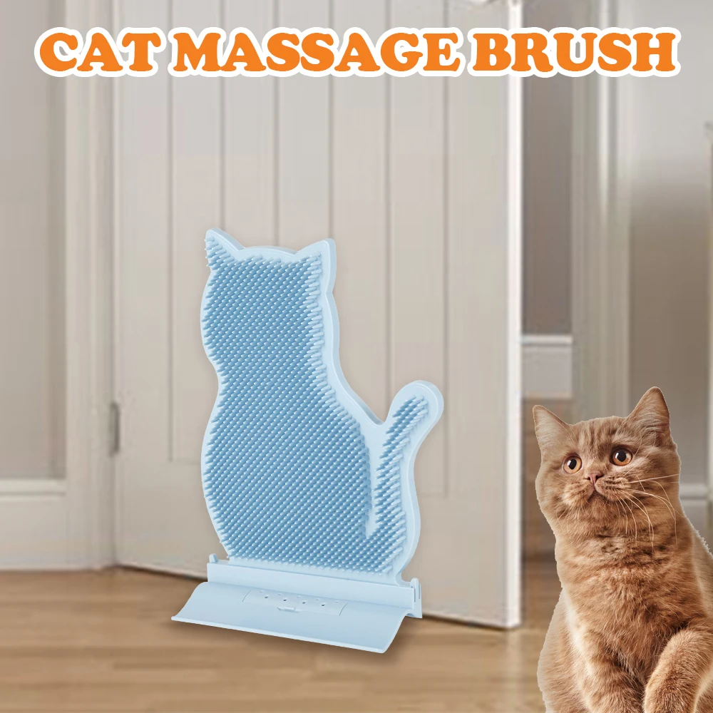 

Cat Self Groomer Brush Corner Comb with Catnip Combed To Corner for Cats Shedding Trimming Massage Grooming Glove Hair Removal