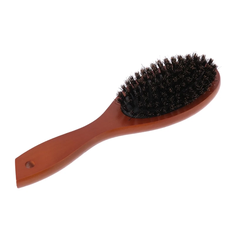 

Antistatic Bristle Hair Brush Comb Wooden Handle Massage Head Hair Care Salon