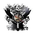 Маникюрный салон, магазин, настенные художественные декорации, часы, полировка, маникюр, педикюр, бизнес виниловые настенные часы, Настенный декор для маникюрного магазина, салон